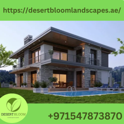 modern villa landscape