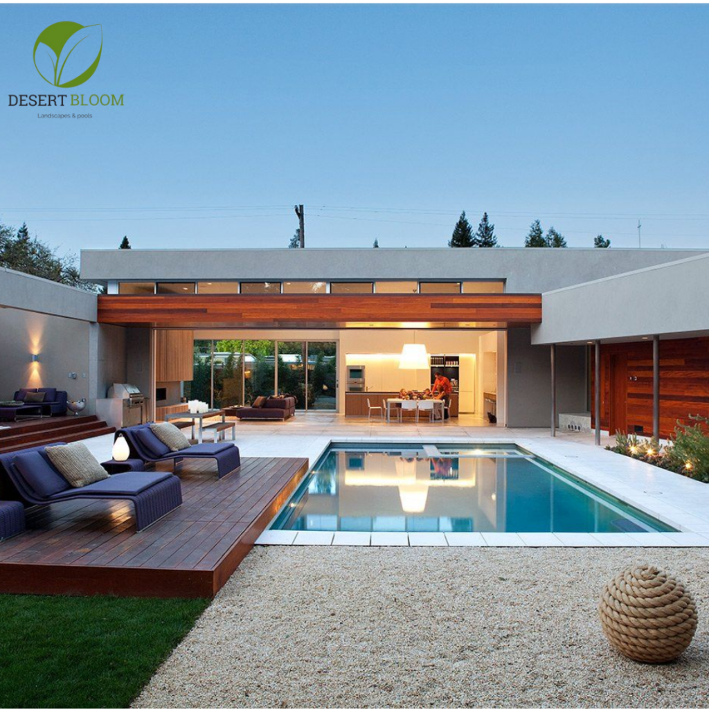 modern villa landscape